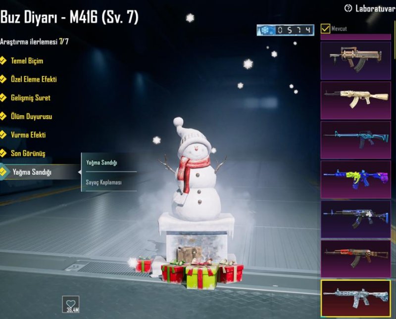 7 Seviye buz m4 ve fazlası bu hesapta